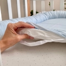 Baby Nest cu doua fete alb-albastru (6)